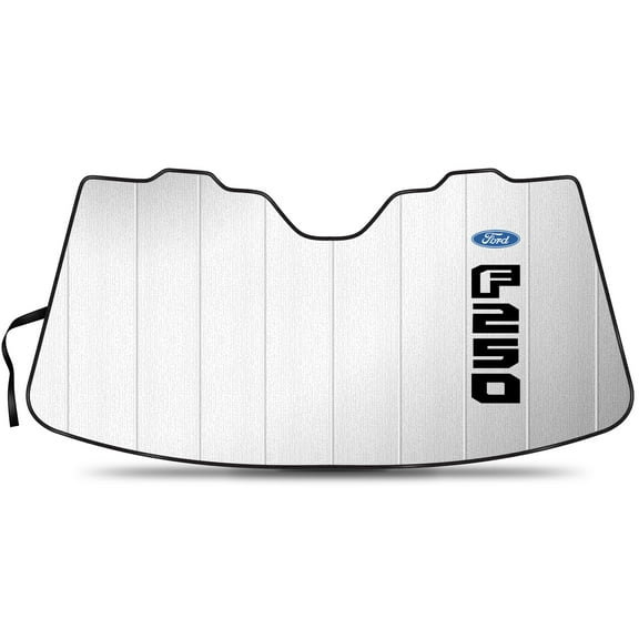 Ford F250 2015 up Universal Fit Enforced Stand-Up Auto Windshield Sun Shade at Jumbo Size 59"x 30"