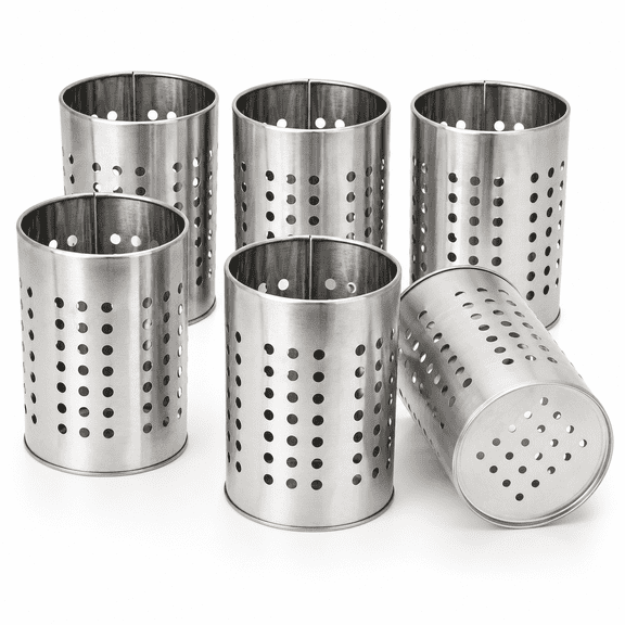 (6 pack) Utensil Holder,Stainless Steel Kitchen Utensil Organizer for Countertop Storage