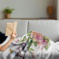 thumbnail image 3 of Watercolor Soft Flannel Fleece Blanket, Wild Exotic Birds Roses Spring Season Flowers Leaves Buds Painting Artwork Image, Cozy Plush for Indoor and Outdoor Use, 50" x 70", Multicolor, by Ambesonne, 3 of 5