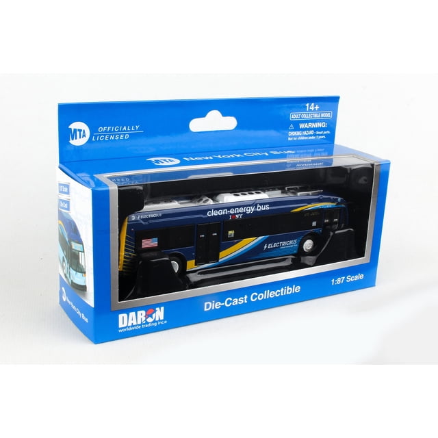 Autobús de juguete Daron MTA PROTERA Hybrid 1/87 Azul eléctrico
