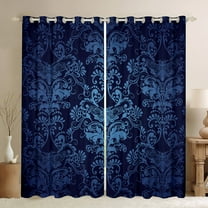 Adults Damask Gothic Curtains Antique Victorian 30%-50% Blackout Curtains 2 Panels 42"Wx63"L