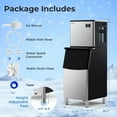 thumbnail image 3 of Costway Commercial Ice Maker Machine 418 LBS/24H with 200 LBS Storage Bin for Restaurant, 3 of 10