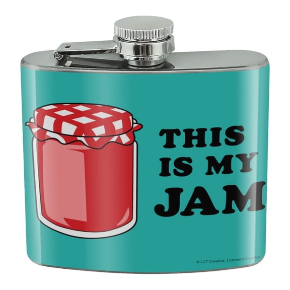 This is My Jam Jelly Funny Humor Stainless Steel 5oz Hip Drink Kidney Flask