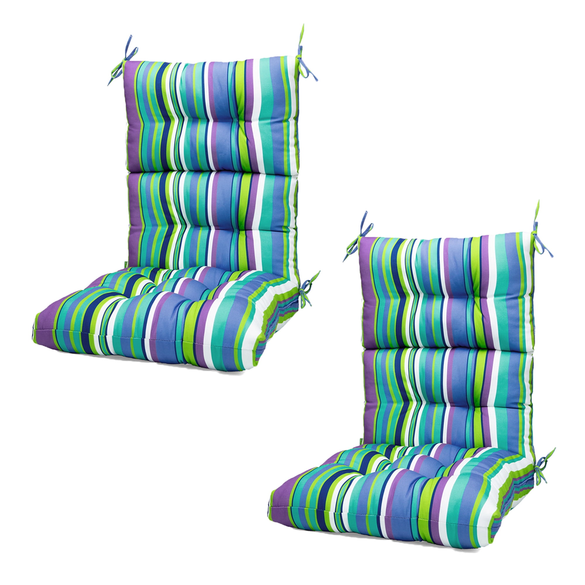 2PCS Outdoor High Back Patio Chair Cushion Home Fashions Indoor Soft