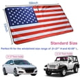 thumbnail image 4 of HOMEYA Car Sun Shade Foldable Windshield Cover Shield Sun Visor UV Block, Fits Truck Van SUV, with American Flag Printing USA Patriotic Design, 4 of 9