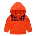 thumbnail image 2 of Aayomet Coat For Baby Boy Youth Solid Full-Zip Polar Jacket for Children,Orange 3-4 Years, 2 of 3