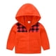 thumbnail image 1 of Gibobby Abrigos de invierno para niños y niñasNiños pequeños, niñas, invierno, manga larga, , estampados a cuadros, vellón, grueso, cálido, con capucha, (Naranja, 4-5 Años), 1 of 3