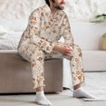 thumbnail image 7 of Fotbe Halloween Dancing Cowboy Skeleton Pattern Long Sleeve Pajama Set for Men,Sleepwear Set,2-piece Loungewear Set,Soft PJs Comfy Nightwear with Pockets-Small, 7 of 7