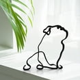 thumbnail image 2 of Under 10 Desktop Ornament Dog Art Wall Sculpture Abstract Sculpture Wall Ornament Geometric Dog Line Drawing Art Statue Decoration for Home Desktop Decor, 2 of 7