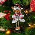 thumbnail image 2 of Mecorevxz Christmas Fabric Hanging Ornaments,Christmas Cute Doll Small Pendant Christmas Tree Hanging Decorations,Car Hanging Decoration(D), 2 of 8