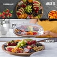 thumbnail image 3 of Farberware Build-A-Board 14-Inch Round Acacia Cutting Board with Lazy Susan, 5 Compartments & Locking Lid, 3 of 8
