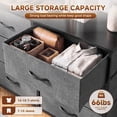 thumbnail image 3 of CONCETTA 6-Drawer Fabric Dresser Storage Chest for Bedroom, Closet, Storage Furniture for Adults, Gray, 3 of 7
