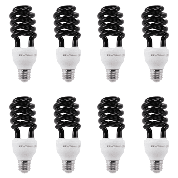 8X E27 40W UV Ultraviolet Fluorescent Blacklight CFL Light Bulb Lamp 220V Shape:Spiral Wattage Voltage:40W 220V