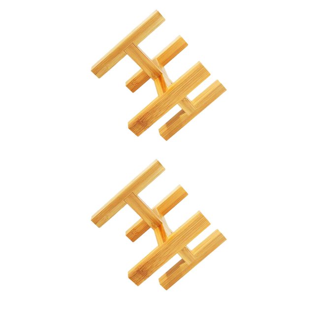 Kearding Soporte para maceta de madera, bandeja para maceta, soporte independiente fuerte, estante de exhibición decorativo con almohadillas Type2 NO2