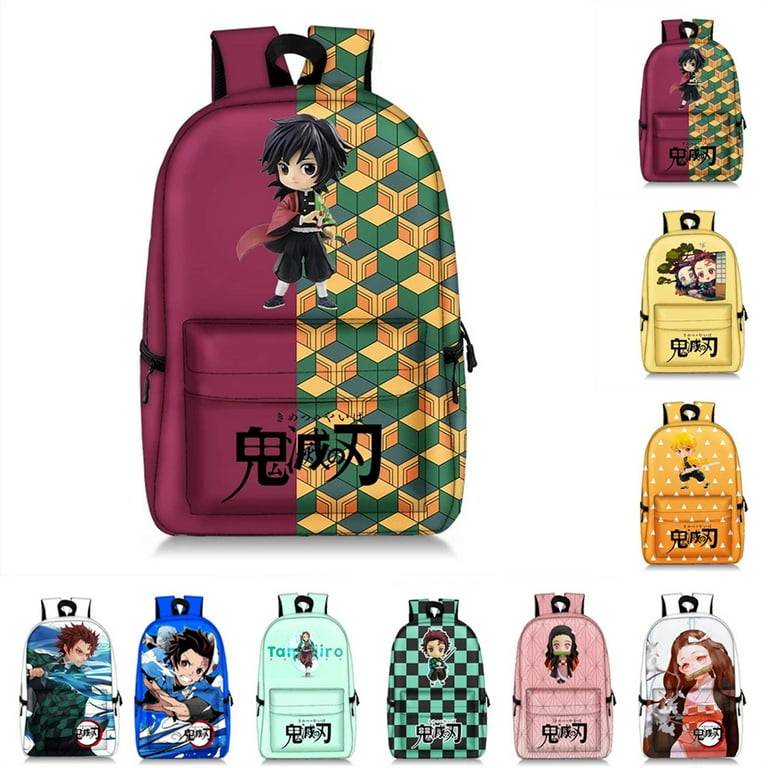 Anime Demon Slayer Kimetsu No Yaiba Backpack Teenagers Schoolbag Fashion Boys Girls Shoulder Travel Bag A Walmart