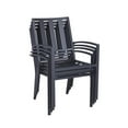 thumbnail image 3 of Belmont Home San Marino Slat-Back Outdoor Dining Chairs in Black (Set of 2), 3 of 19
