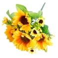thumbnail image 3 of kurtrusly 4-Head Artificial Sunflower Plastic Simulation Flower Bouquet Home Wedding artificial Floral Decor, 3 of 7