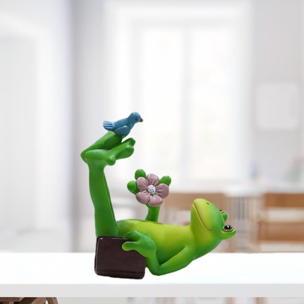 yuksok Cute Animal Frog Home Micro Fairy Garden Gnomes Figurines