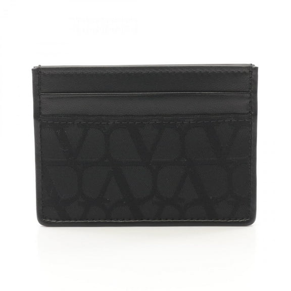 Pre-Owned Valentino Toile Iconograph Business Card Case, Canvas and Leather, Men's,...