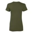 thumbnail image 2 of T-shirt en Jersey Fin pour Femmes, 2TG, Olive, 2 of 2