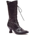 thumbnail image 1 of Ellie Shoes E-253-Amelia 2 Ankle Boot with lace 10 / Black PU, 1 of 2
