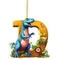 thumbnail image 1 of LUVCLS Dinosaurio navideño acrílico 26 letras dinosaurio navideño cubierta candelabro letras A adorno acrílico para cadena L7P8 adornos Z, 1 of 7