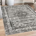 thumbnail image 1 of Ethnic Decorative Rug, Folkloric and Bohemian Artwork of Geometric Cultural Ornaments Rustic Look Grayscale Art, Quality Carpet for Bedroom Dorm and Living Room, 6 Sizes, Grey, by Ambesonne, 1 of 4