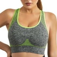 thumbnail image 3 of Wozhidaoke Sports Bras for Women High Support, Sports Bras Pack Multipack Padded Medium Support Bra for Workout Gym Yoga, Plaincolor Bras for Women | Fern Green M, 3 of 8