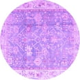 thumbnail image 1 of Ahgly Company Indoor Round Oriental Purple Traditional Area Rugs, 6' Round, 1 of 4