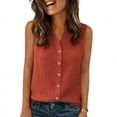 thumbnail image 6 of 2026 Women Cotton Linen Button Down Tank Tops Lightweight Breathable Summer Sleeveless Soft Cozy Blouses, 6 of 8