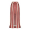thumbnail image 6 of Roncen Women's Striped Casual Loose Fit Wide Leg Trousers, 6 of 7