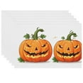 thumbnail image 2 of Cute Fade-Resistant Placemats for Cafe Coffee Table Office 6Pack 17.7" X 13" Durable Pumpkins Simple Placemats Heat-Resistant Washable Non-Slip Placemats, 2 of 5