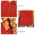 thumbnail image 3 of Camiseta sin mangas con cuello en v y cremallera para mujer ANGGREK Otros, 3 of 4