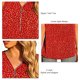 thumbnail image 3 of Camisa de gasa sin mangas para mujer, camiseta sin mangas con cremallera para mujer, camiseta sin mangas con cremallera, camisa de gasa con cuello en V, diseño de última generación, 3 of 4