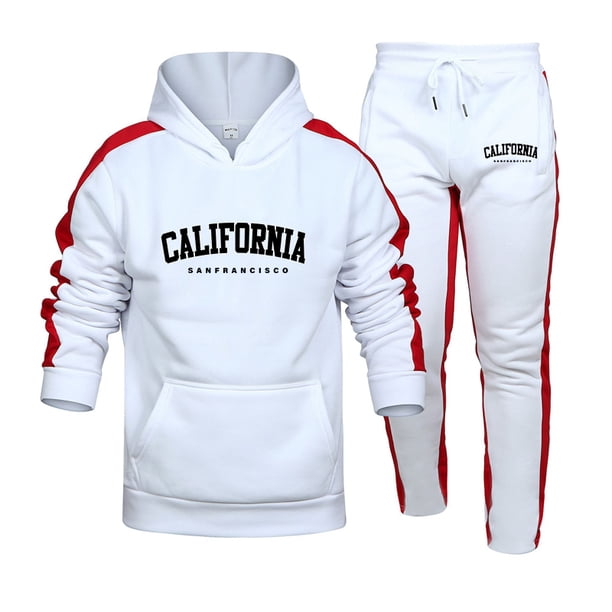 Conjunto de chándal con capucha y estampado de moda para hombre, ropa deportiva informal para exteriores, para uso diario, otoño e invierno, novedad