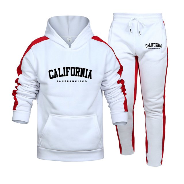 Conjunto de chándal con capucha y estampado de moda para hombre, ropa deportiva informal para exteriores, para uso diario, otoño e invierno, novedad