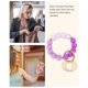 thumbnail image 2 of Llavero WEESMILE de silicona con estampado de leopardo morado para mujer, 2 of 7