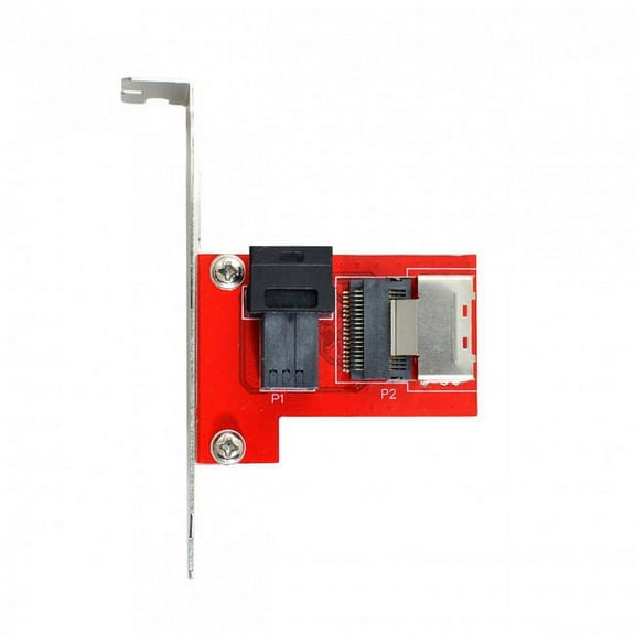 FVH PCI-Express 4.0 Mini SAS SFF-8087 to SAS HD SFF-8643 PCBA Female Adapter With Bracket