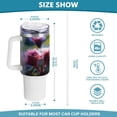 thumbnail image 3 of SKYSONIC Insulated Tumblers with Lids and Straws Handles 40oz Water Bottle Butterfly Flower Travel Mug Reusable Stainless Steel Thermos Vacuum, 3 of 7