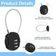 thumbnail image 3 of Moxweyeni Combination Lock 3 Digit Gym Padlock Waterproof Resettable Bag Luggage Gate Padlock Outdoor for School Locker Travel Toolbox Storage, 3 of 7