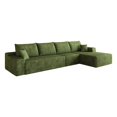 thumbnail image 6 of EHANCIS L-Shaped Cloud Sectional Sofa, Modern Modular Couch with Deep Seat & Plush Corduroy, No Assembly Required,Green, 6 of 6
