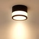 thumbnail image 1 of Foco de techo LED Temgin de 12 W, 3000 K, redondo, negro, blanco cálido, para sala de estar, aluminio, 10 focos de iluminación de 230 V para pasillo, dormitorio, comedor, cocina, 1 of 5