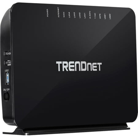 TRENDnet TEW-816DRM IEEE 802.11ac ADSL2+ Modem/Wireless Router - 2.40 GHz ISM Band - 5 GHz UNII Band - 750 Mbit/s Wireless