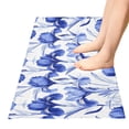 thumbnail image 5 of Haosy Elegant Blue Iris Flowers Bathroom Rugs Non Slip Absorbent Soft Plush Quick Dry Bath Mat, 39"x20", 5 of 8