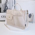 thumbnail image 2 of Bolso bandolera de pana Bolsos de mensajero de moda Simple informal para vacaciones de fin de semana, 2 of 9