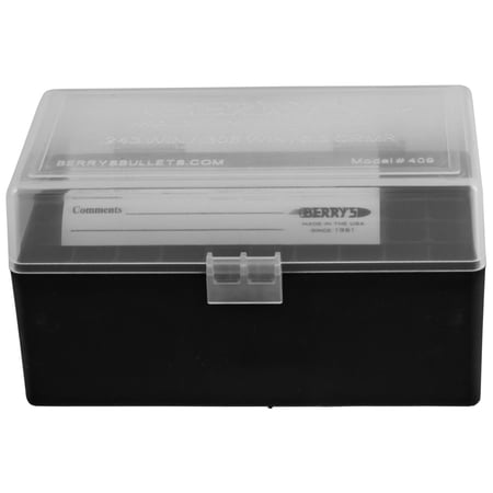 Berrys 49 Ammo Box 38 Win 243 Win 5rd Clear Lid W/Black Bottom