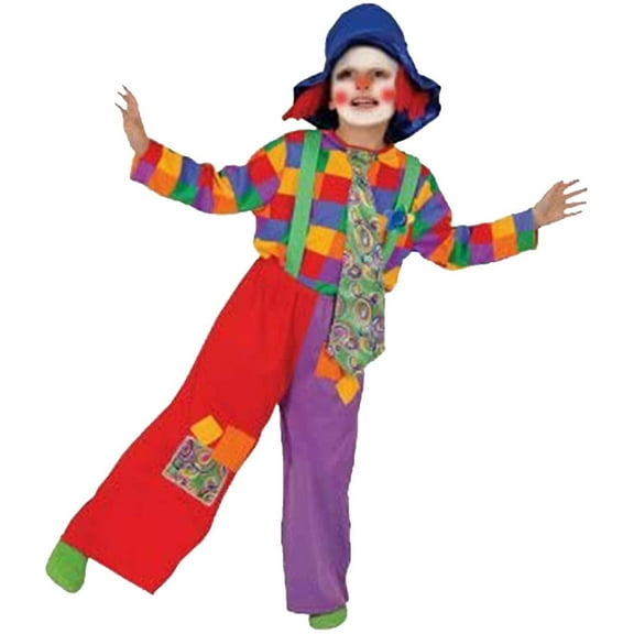 Dress Up America Colorful Boy's Clown Costume