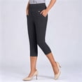 thumbnail image 5 of XPMWRP Womens High Waisted Skinny Ankle Pants with Decorative Pockets Casual Stretch Trousers for Office Daily Wear Black XL, 5 of 6