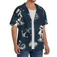 thumbnail image 4 of Haiem Vintage Marine Men's Casual Shirts Short Sleeve Button Down Shirts Fashion Textured Summer Beach Shirt-3X-Large, 4 of 7