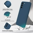 thumbnail image 2 of WWS-Case Compatible with Samsung Galaxy S22 Plus, Silky-Soft Touch Full-Body Protective Phone Silicone Case, Shockproof Cover with Microfiber Lining, Blue, 2 of 4